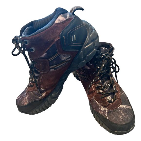 GUC Northwest Territory Men's Hiking Boots Brown Camo Lace Up Size 8M - Picture 1 of 7